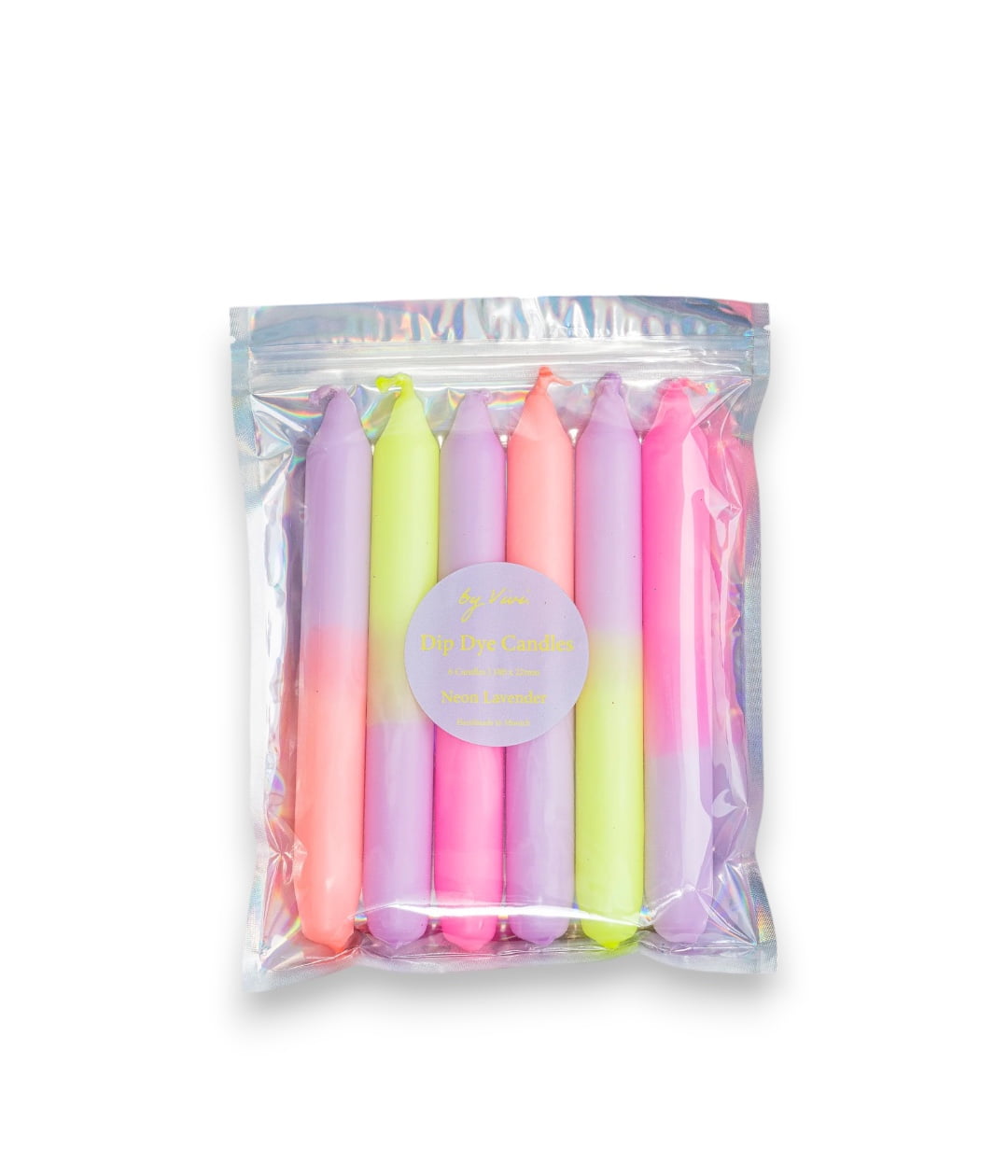 Set-candele-neon-lavander