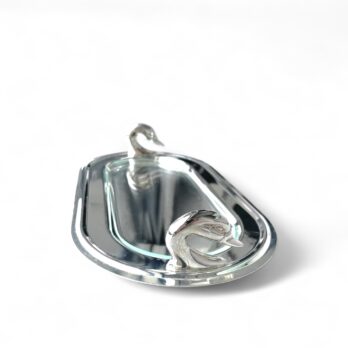 Vintage tray with duck-head-shaped handles