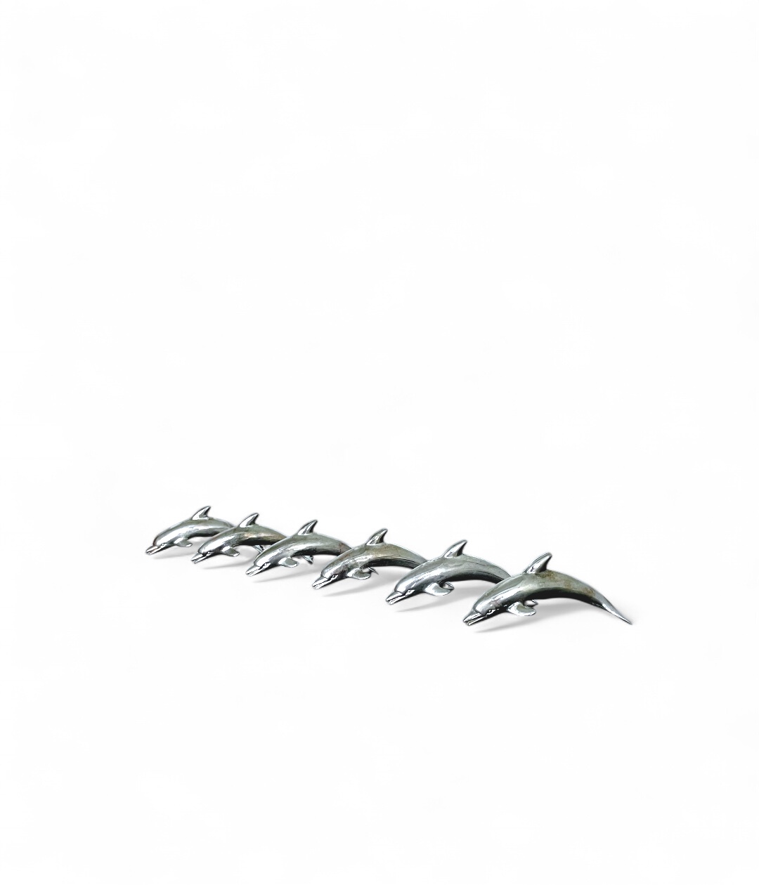 Vintage placeholder in the shape of a dolphin