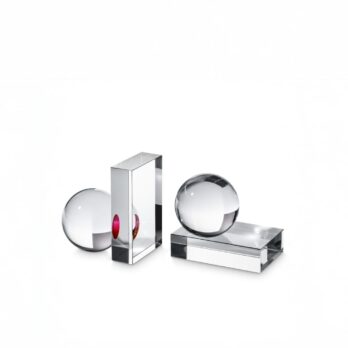 Fermalibri in cristallo serie 'Drops', design Fundamental Berlin (set di 2)