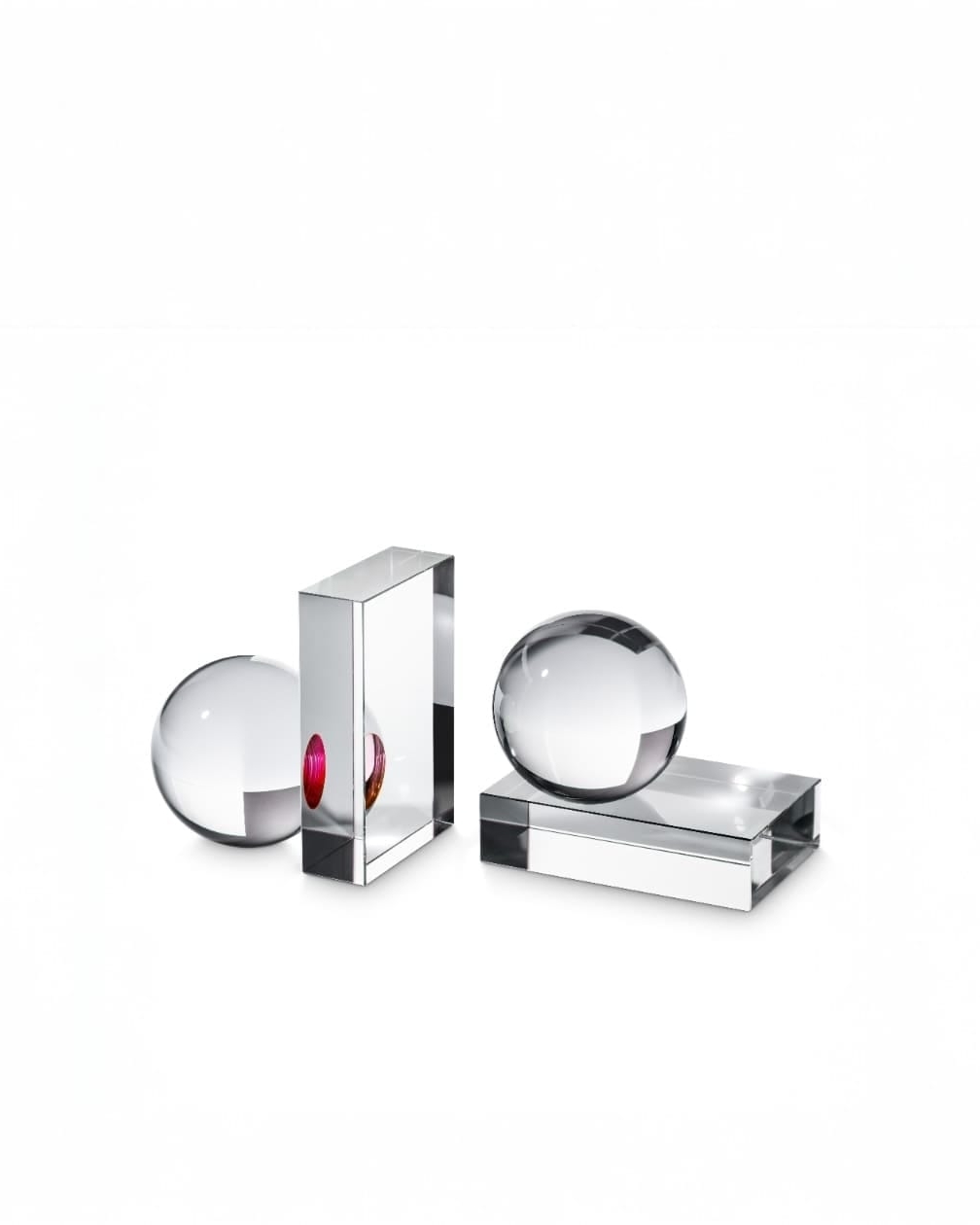 Fermalibri in cristallo serie 'Drops', design Fundamental Berlin (set di 2)