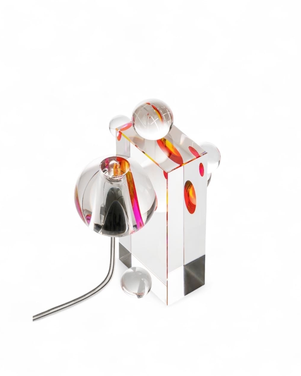 Crystal table lamp 'Drops' series, design Fundamental Berlin