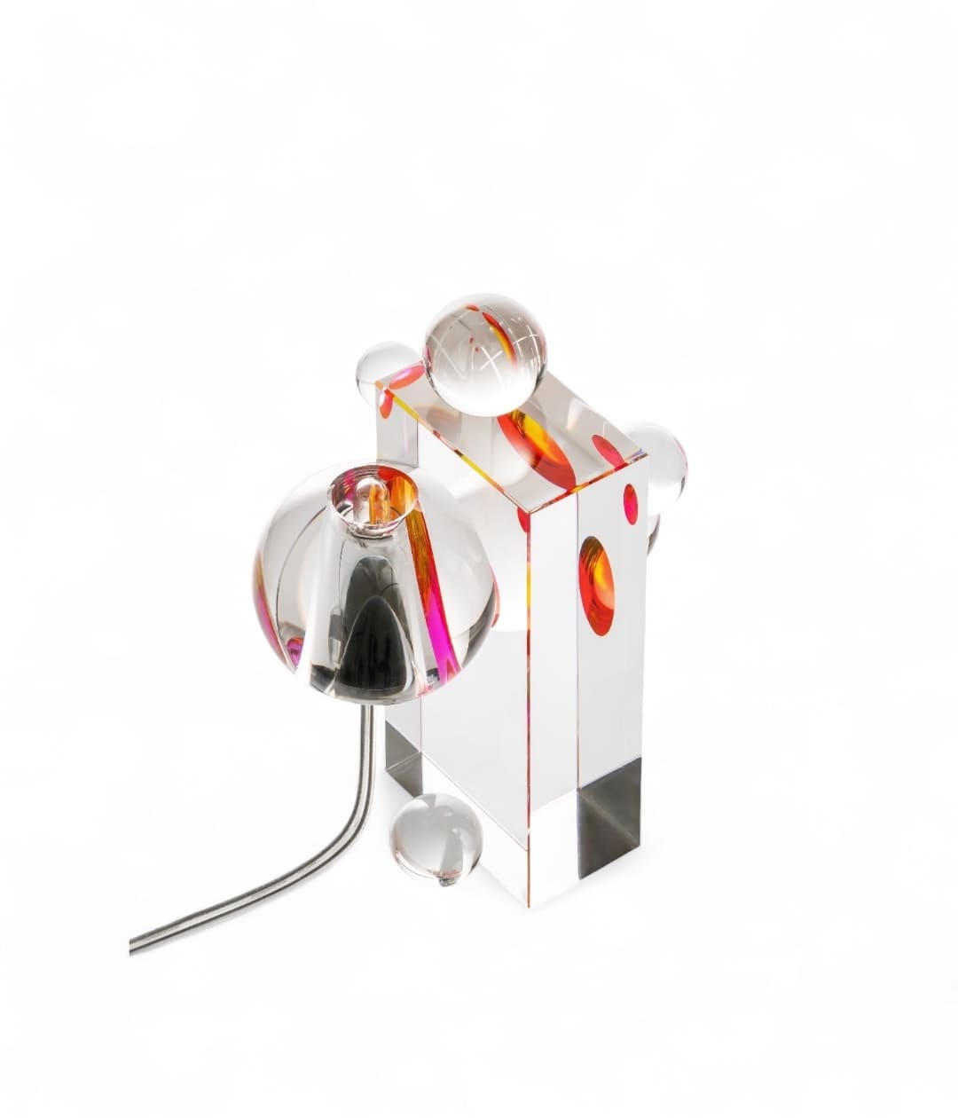Crystal table lamp 'Drops' series, design Fundamental Berlin