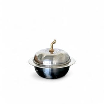 Scatolina vintage con coperchio a forma di zucca