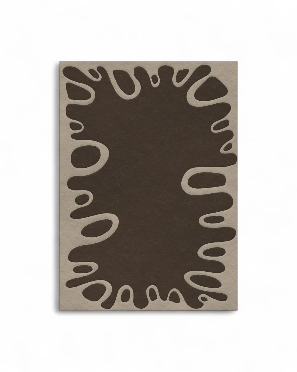 New Zealand wool 'Bluff' rug, Allybello design, mud-coloured