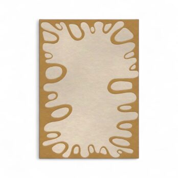 New Zealand wool 'Bluff' rug, Allybello design, ochre colour