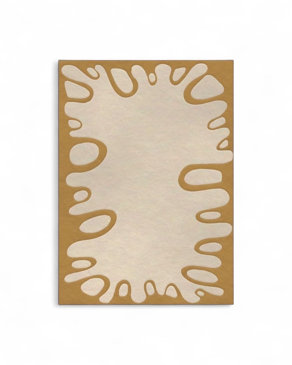 New Zealand wool 'Bluff' rug, Allybello design, ochre colour