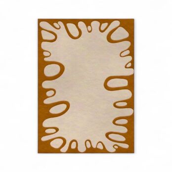 New Zealand wool 'Bluff' rug, Allybello design, rust-coloured 1