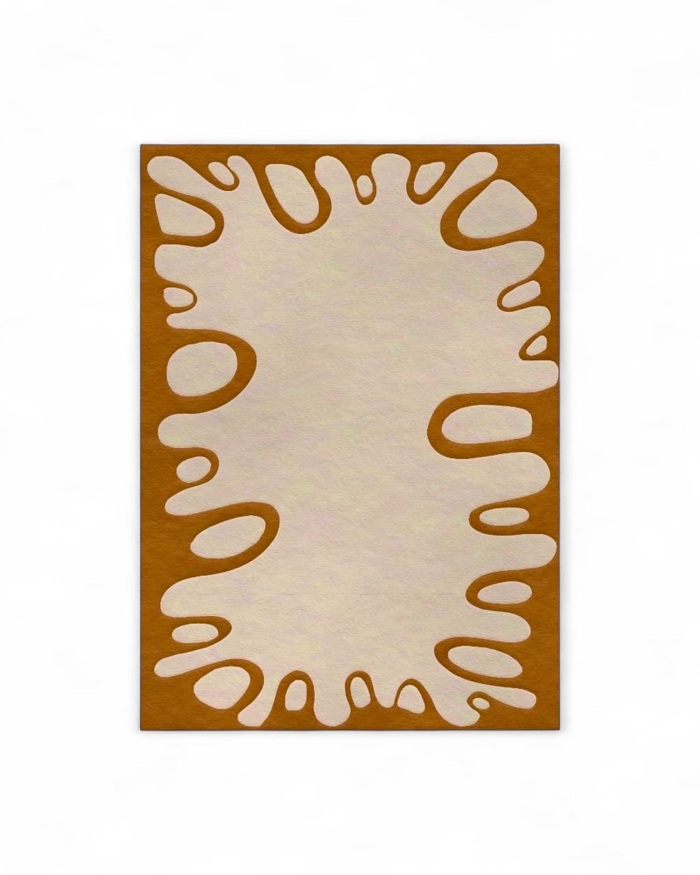 New Zealand wool 'Bluff' rug, Allybello design, rust-coloured 1