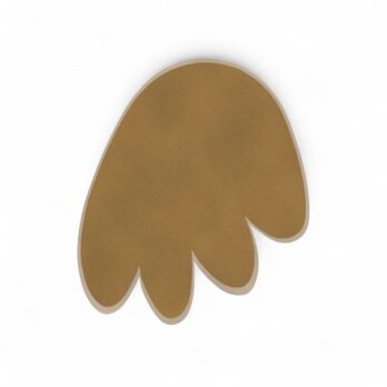 New Zealand wool 'Drop' rug, Allybello design, ochre colour