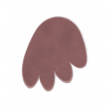 Tappeto 'Drop' in lana neozelandese, design Allybello, color rosa