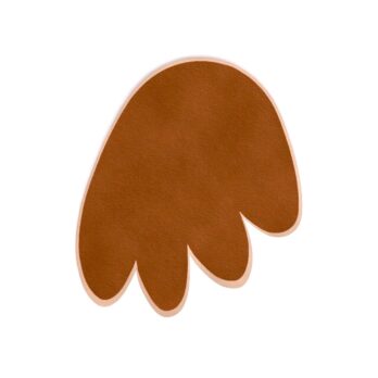 New Zealand wool 'Drop' rug, Allybello design, rust-coloured