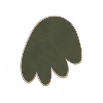 New Zealand wool 'Drop' rug, Allybello design, green colour