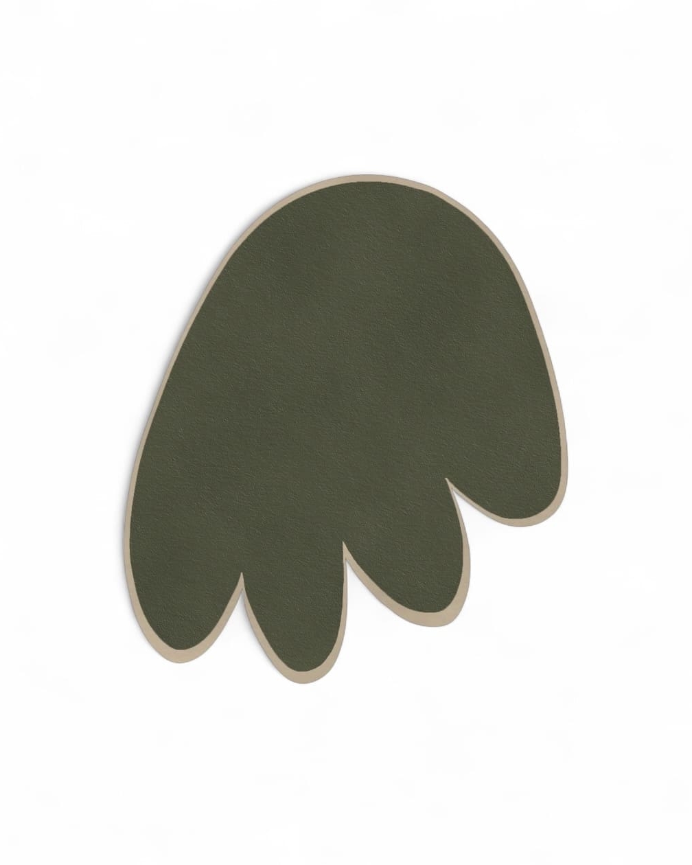 New Zealand wool 'Drop' rug, Allybello design, green colour