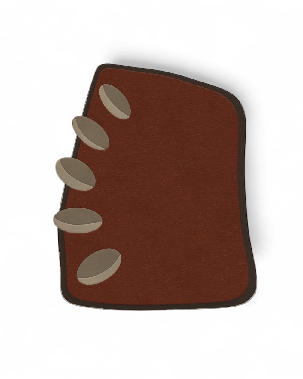 New Zealand wool 'Pebble' rug, Allybello design, brick-coloured