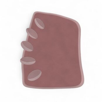 Tappeto 'Pebble' in lana neozelandese, design Allybello, color rosa