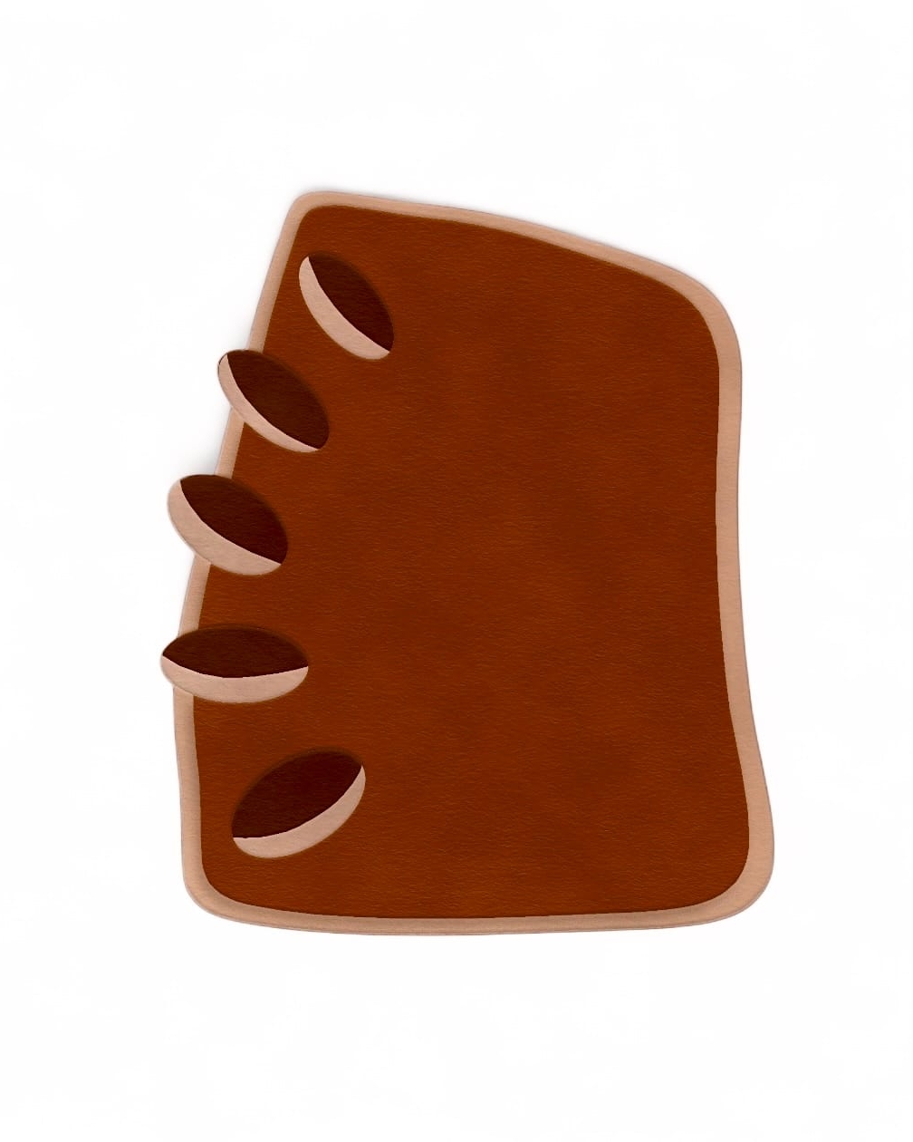 New Zealand wool 'Pebble' rug, Allybello design, rust-coloured