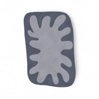 New Zealand wool 'Splash' rug, Allybello design, light blue