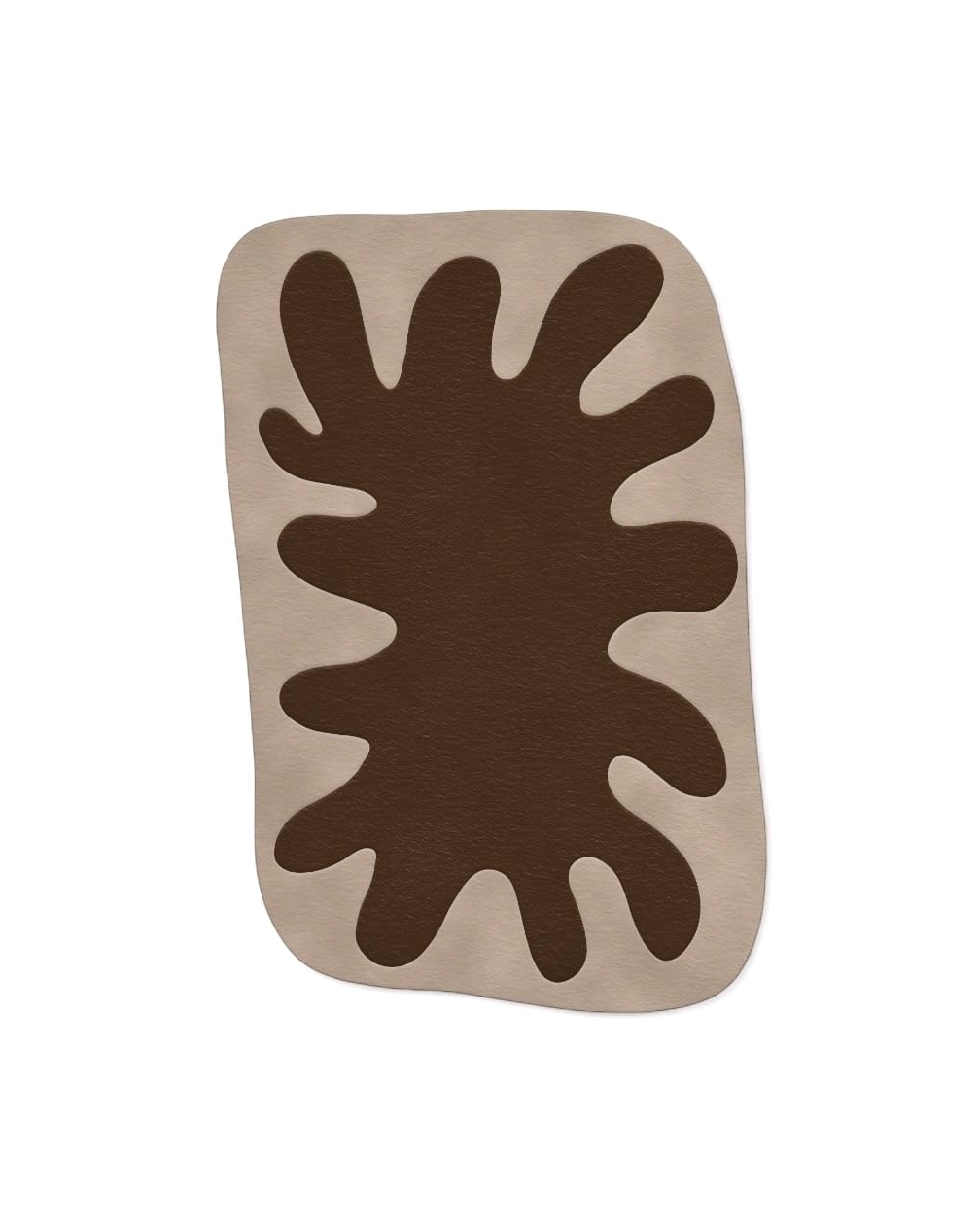 New Zealand wool 'Splash' rug, Allybello design, mud-coloured
