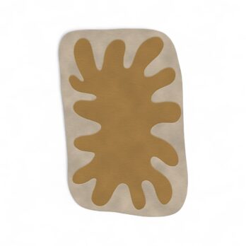 Tappeto 'Splash' in lana neozelandese, design Allybello, color ocra