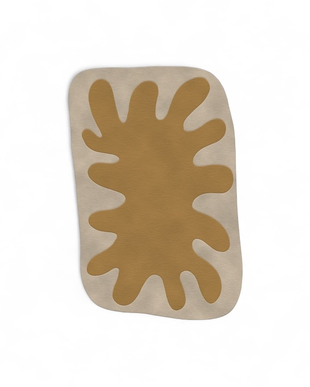 New Zealand wool 'Splash' rug, Allybello design, ochre colour