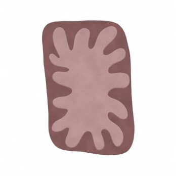 Tappeto 'Splash' in lana neozelandese, design Allybello, color rosa