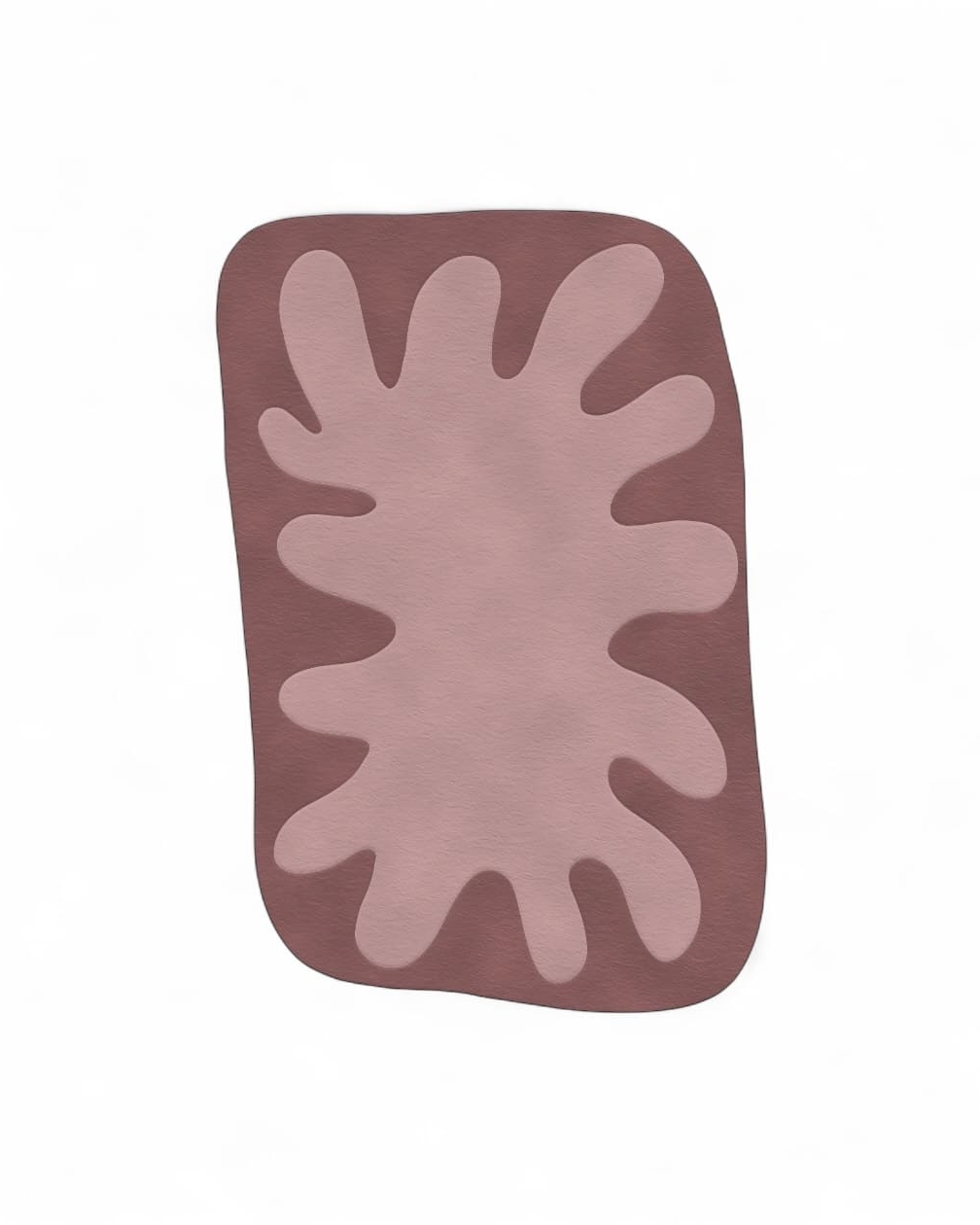 New Zealand wool 'Splash' rug, Allybello design, pink