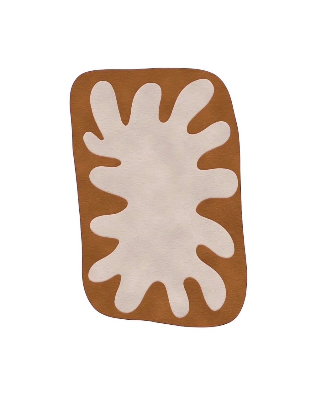 New Zealand wool 'Splash' rug, Allybello design, rust-coloured
