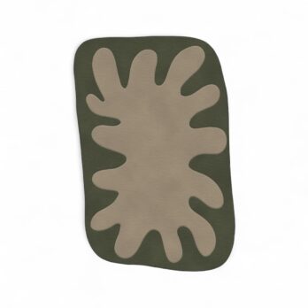 New Zealand wool 'Splash' rug, Allybello design, colour green