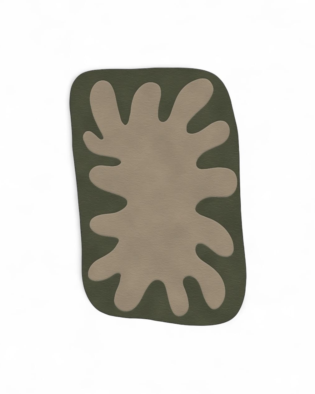 New Zealand wool 'Splash' rug, Allybello design, colour green