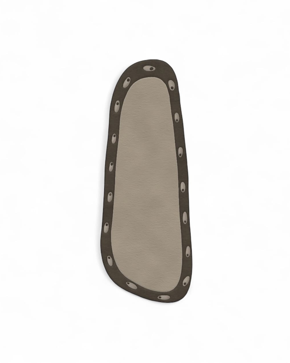 New Zealand wool 'Wing' rug, Allybello design, mud colour