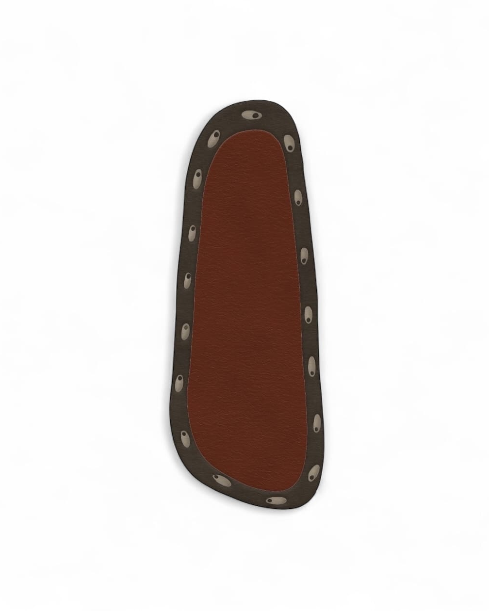 New Zealand wool 'Wing' rug, Allybello design, brick-coloured