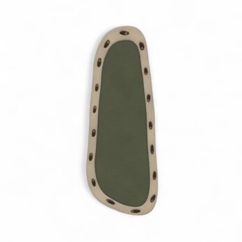 New Zealand wool 'Wing' rug, Allybello design, green colour