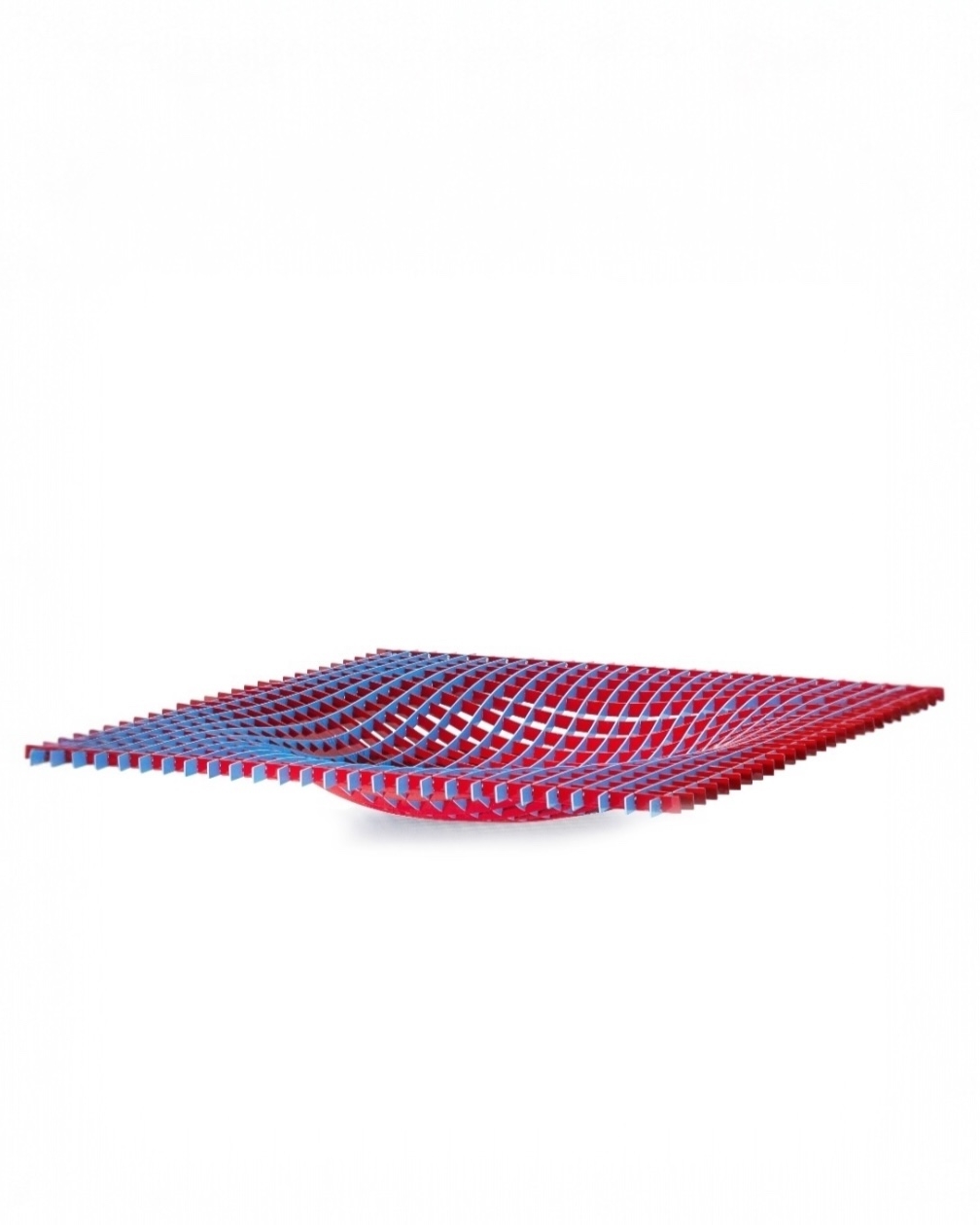 Pompidou red/blue centrepiece 'Gravity' series, design Fundamental Berlin