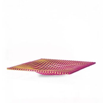 Brass/magenta centrepiece 'Gravity' series, design Fundamental Berlin
