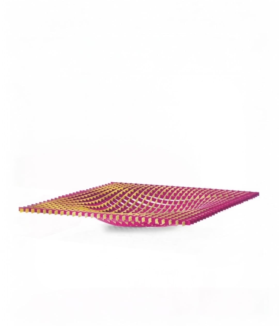 Brass/magenta centrepiece 'Gravity' series, design Fundamental Berlin
