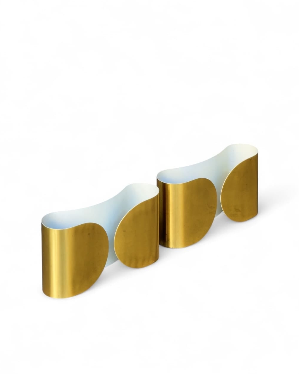 Pair of 'Foglio' wall lamps, design Tobia Scarpa for Flos, 1970s