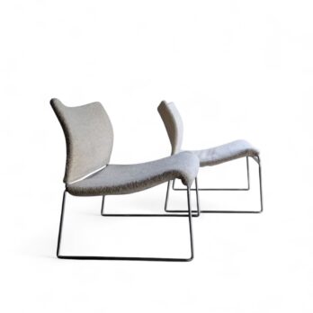 Coppia di poltroncine vintage Saghi, design Kazuhide Takahama per Simon Gavina, anni '70