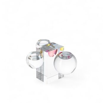 Portacandele per tea light in cristallo serie 'Drops', design Fundamental Berlin