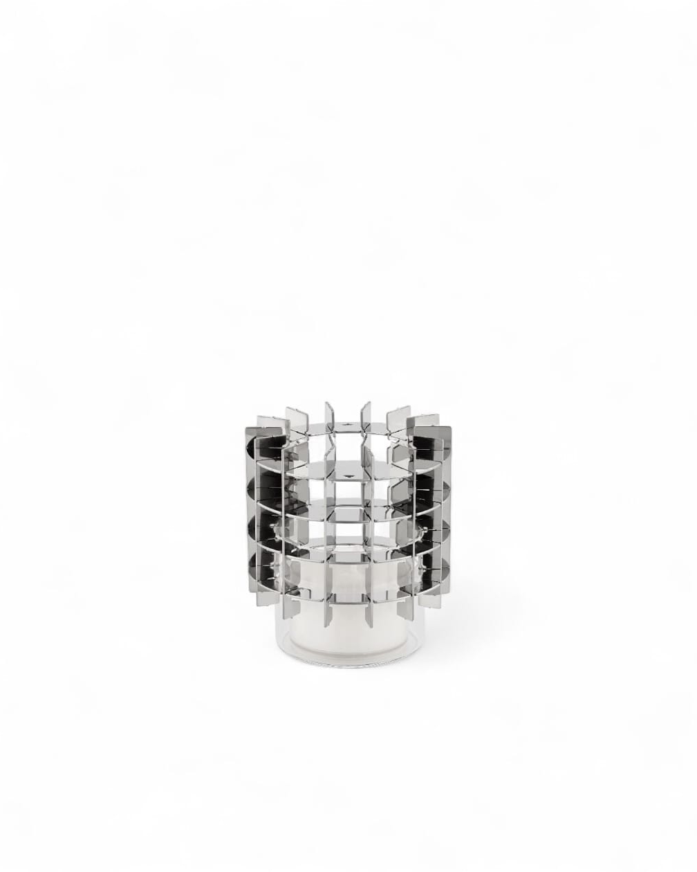 Portaoggetti o portacandele tea light acciaio serie 'Gravity', design Fundamental Berlin