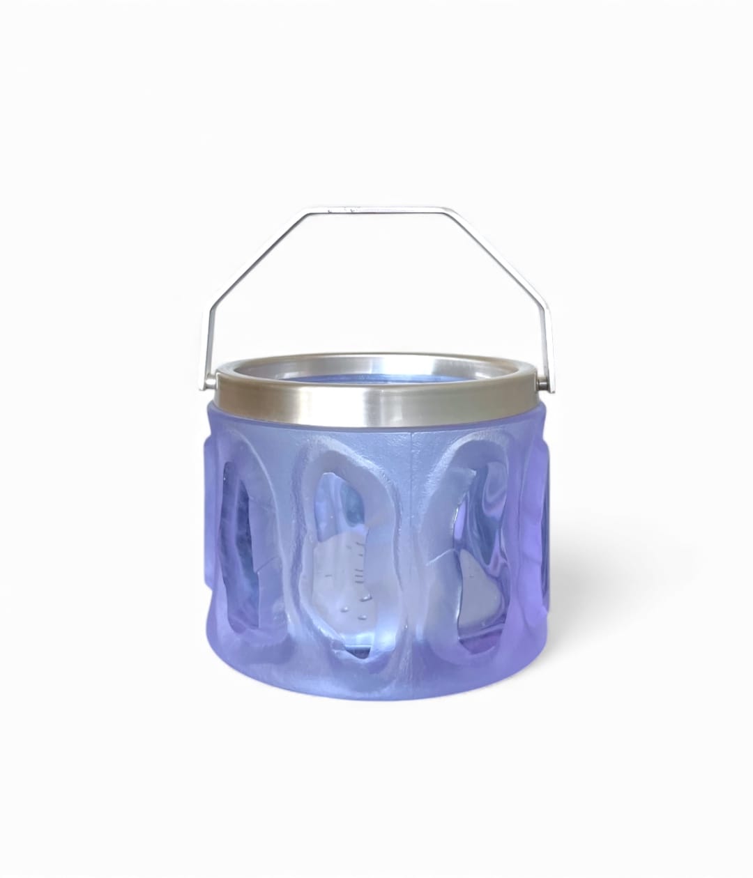 Vintage alexandrite crystal ice bucket, Kristall Krisla