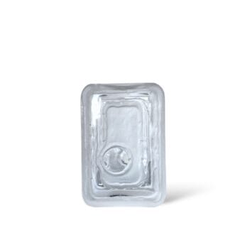 Vintage rectangular crystal vase, Arch. Taddei-Sestini for Kristall Krisla