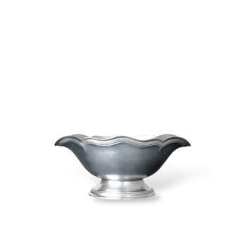 Salsiera vintage in metallo argentato