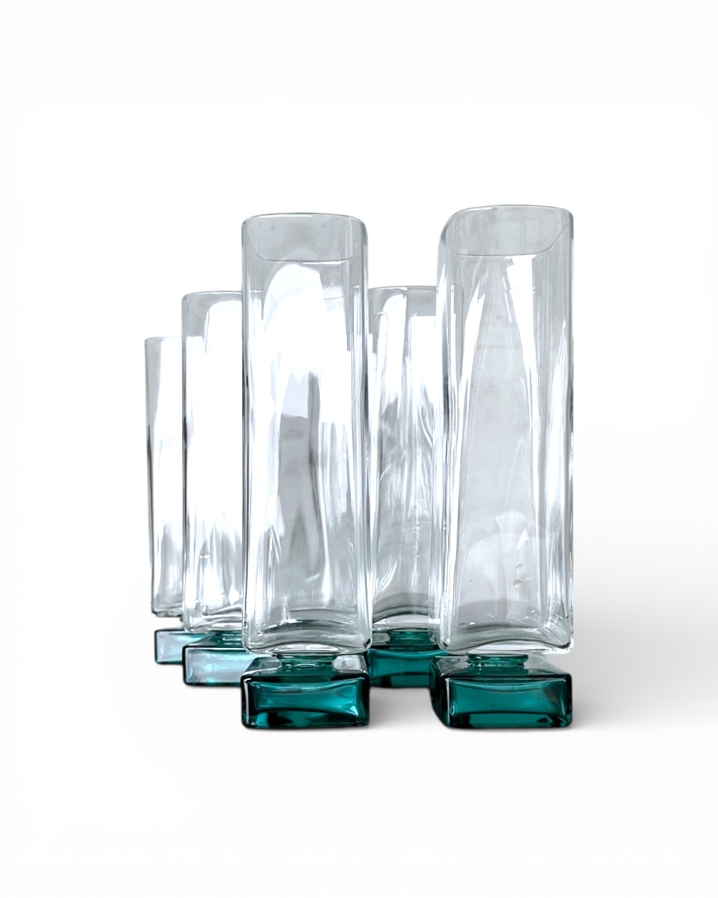 6 flute da champagne 'Monet' verdi di Bormioli