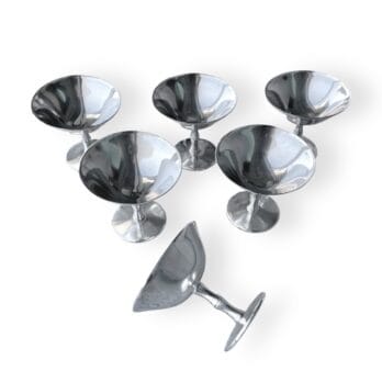 Set di 6 coppe vintage Stancampiano in silver plated