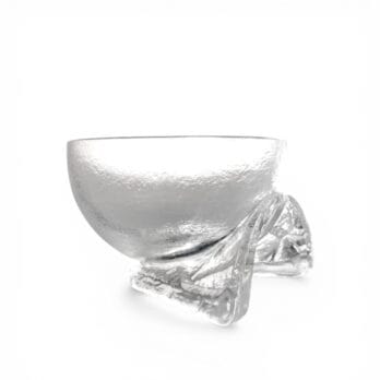 Large vintage crystal bowl, Arch. Taddei-Sestini for Kristall Krisla