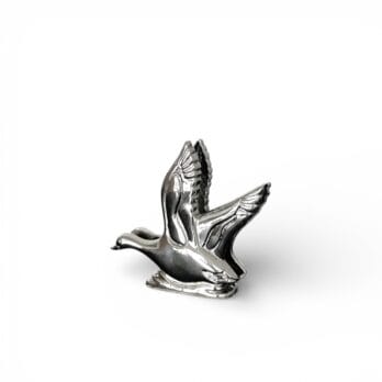 Portatovaglioli argentato a forma di anatra