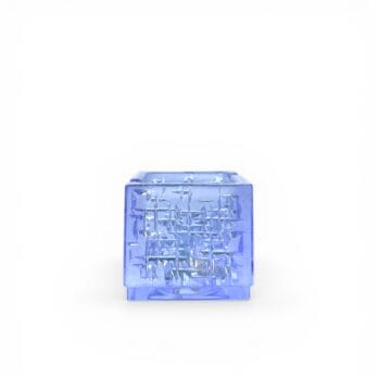 Posacenere vintage cubico in cristallo alessandrite, Kristall Krisla