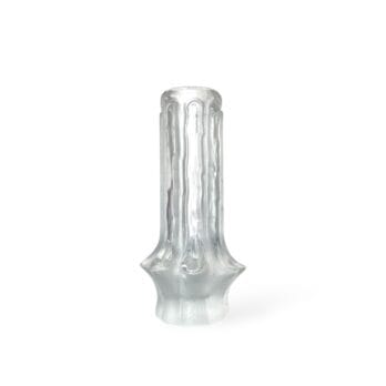 Vintage crystal flared cylindrical vase, Arch. Taddei-Sestini for Kristall Krisla