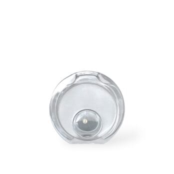 Vintage round crystal vase, Arch. Taddei-Sestini for Kristall Krisla